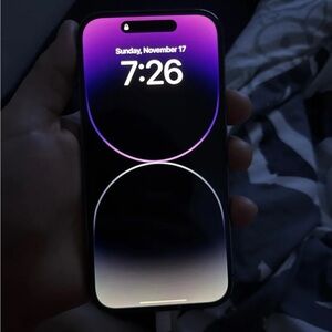 Apple iPhone with Purple Display